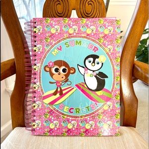 Limited Too Y2K Pink Monkey Penguin Photo Album Notebook Journal Diary Vintage